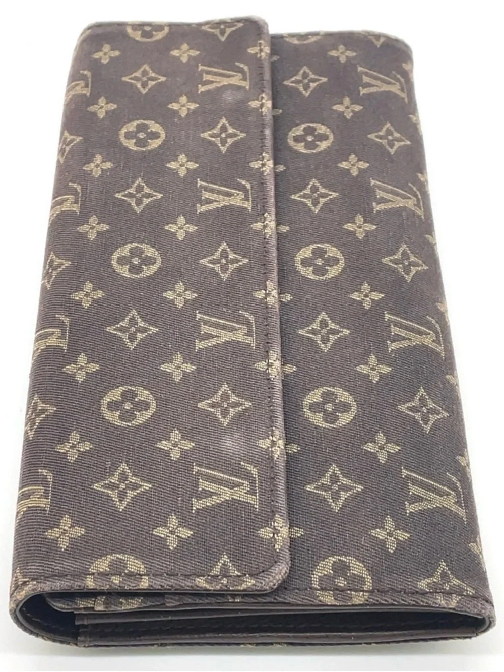 Auth Louis Vuitton Monogram Mini Lin Portefeuille Sarah